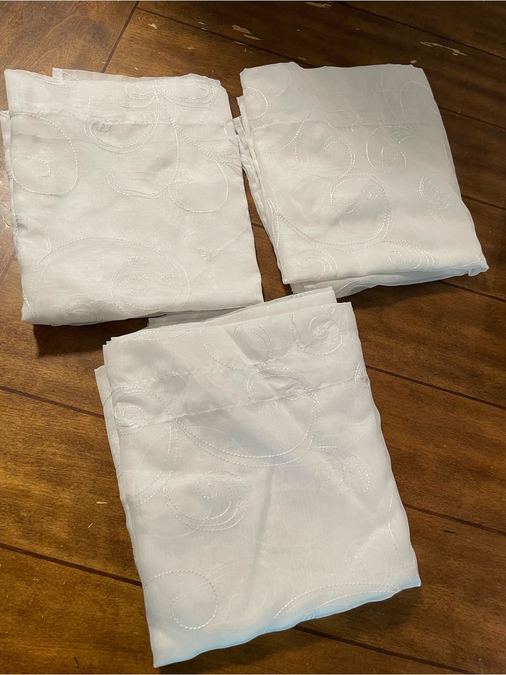 Better Homes And Gardens White Embroidered Sheer Curtain Panels